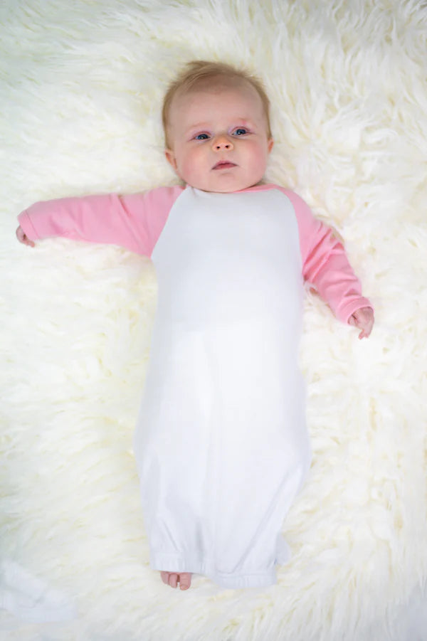 Raglan Long Sleeve Baby Gown