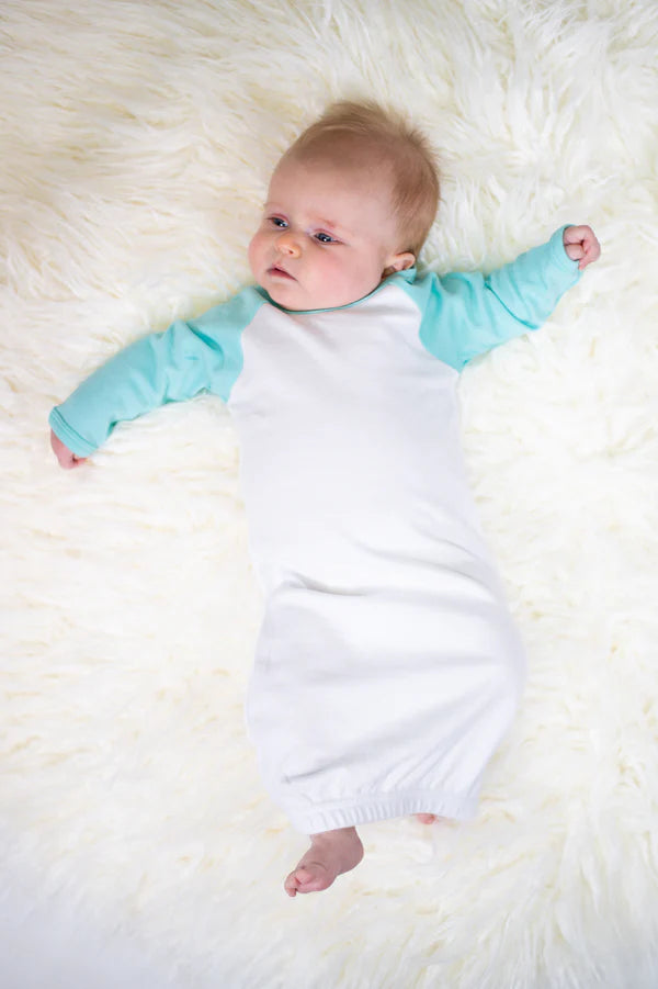 Raglan Long Sleeve Baby Gown