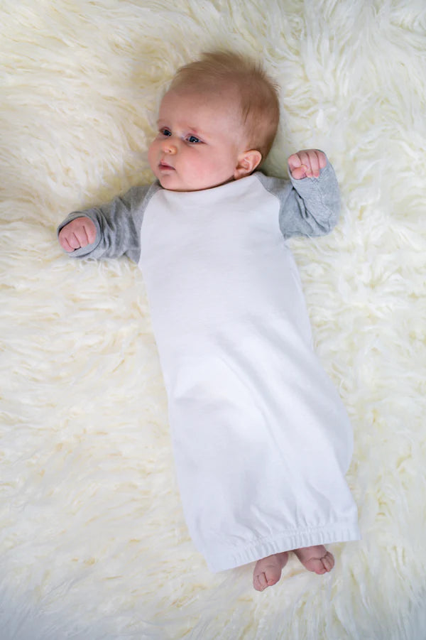 Raglan Long Sleeve Baby Gown