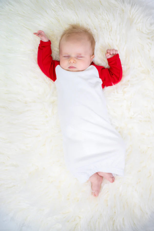 Raglan Long Sleeve Baby Gown