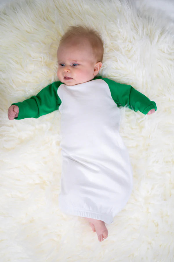 Raglan Long Sleeve Baby Gown