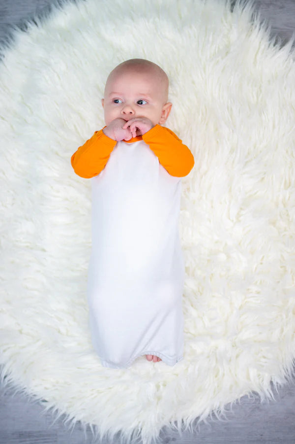 Raglan Long Sleeve Baby Gown
