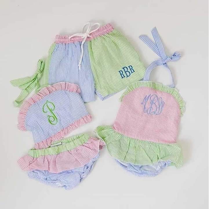 Boys Color Block Swim Suits Shorts