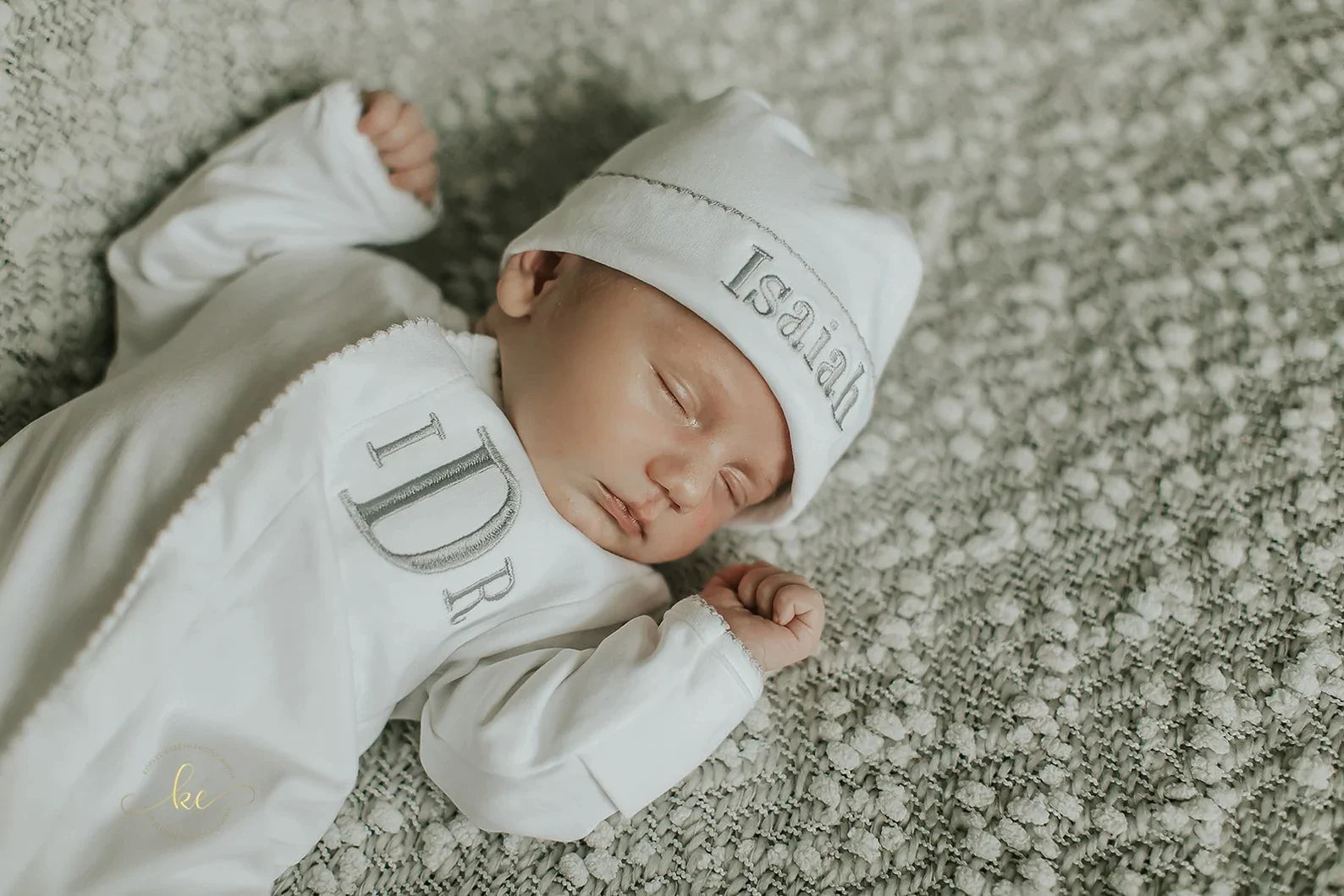 PERSONALIZED CONTRASTING PICOT TRIM FOODIE AND CAP